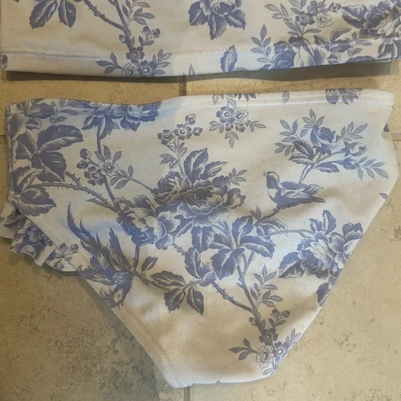 Janie and Jack Floral Toile Rash Guard Swimsuit - Picture 5 of 5